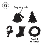Scratch Christmas Decorations - Pack of 30 - Modern Teaching Aids NZ