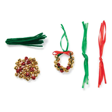 Jingle Bell Wreath Decorations - Pack of 10 - Modern Teaching Aids NZ