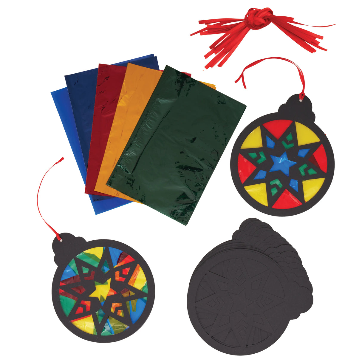 Stained Glass Baubles - Pack of 20