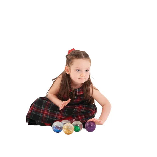 Sensory Rainbow Glitter Balls Set Pk7 - Modern Teaching Aids NZ