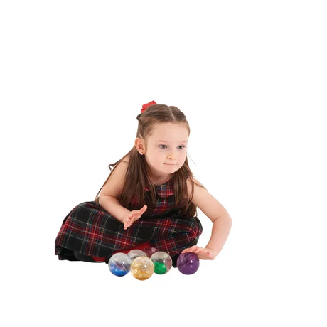 Sensory Rainbow Glitter Balls Set Pk7 - Modern Teaching Aids NZ