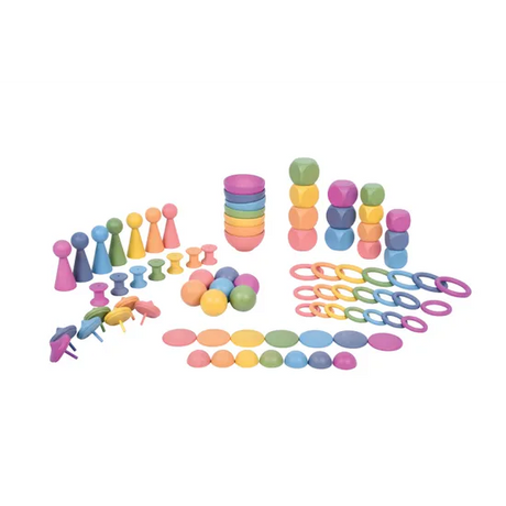 Rainbow Wooden Sorting Set - 84 Pieces - Modern Teaching Aids NZ