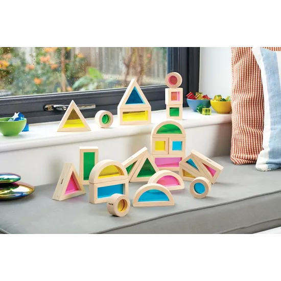 Rainbow Blocks - Pack of 24 - Modern Teaching Aids NZ