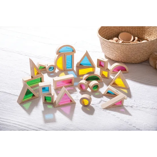 Rainbow Blocks - Pack of 24 - Modern Teaching Aids NZ