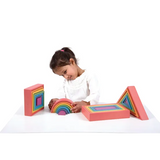 Rainbow Architect Blocks Set - 28 pieces - Modern Teaching Aids NZ