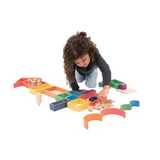 Rainbow Architect Blocks Set - 28 pieces - Modern Teaching Aids NZ