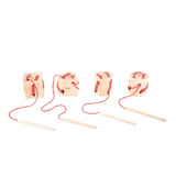 Wooden Lacing Shapes 4 Pieces - Modern Teaching Aids NZ