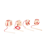Wooden Lacing Shapes 4 Pieces - Modern Teaching Aids NZ