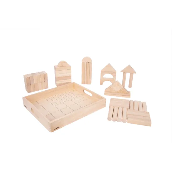 Wooden Jumbo Blocks - Pack of 54 - Modern Teaching Aids NZ