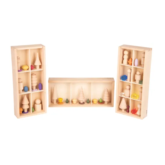 Wooden Discovery Boxes - Set of 3 - Modern Teaching Aids NZ