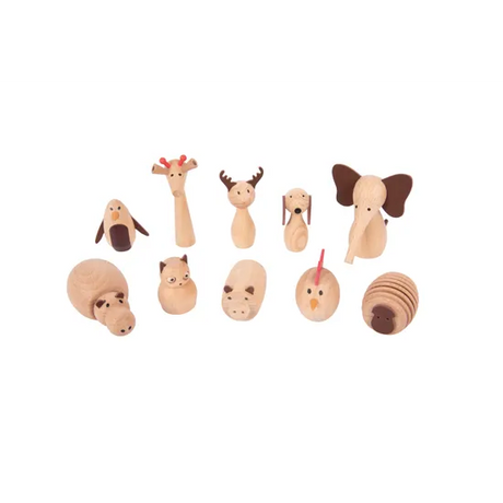 Wooden Animal Friends Set of 10 - Modern Teaching Aids NZ
