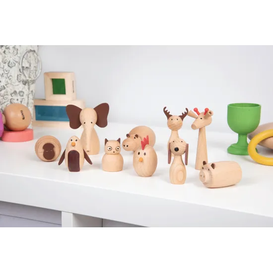 Wooden Animal Friends Set of 10 - Modern Teaching Aids NZ