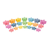 Rainbow Wooden Stars Set of 21 - Modern Teaching Aids NZ
