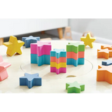 Rainbow Wooden Stars Set of 21 - Modern Teaching Aids NZ