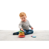 Rainbow Wooden Stacking Pebbles - 7 pieces - Modern Teaching Aids NZ