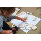 Inside Outside Wooden Shapes Set of 14 - Modern Teaching Aids NZ