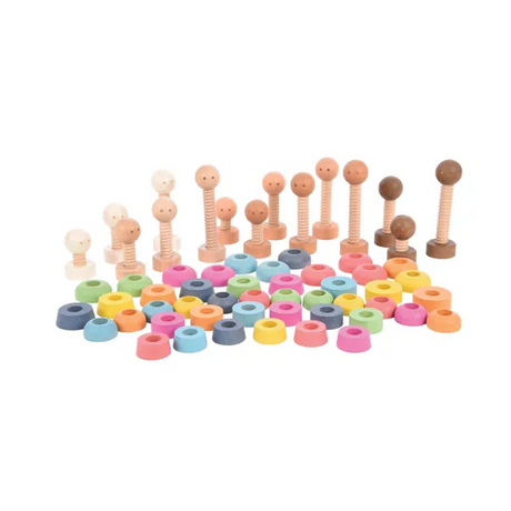 Rainbow Wooden Community People 15 Pieces - Modern Teaching Aids NZ