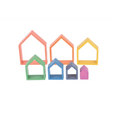 Rainbow Architect Houses 7 Pieces - Modern Teaching Aids NZ