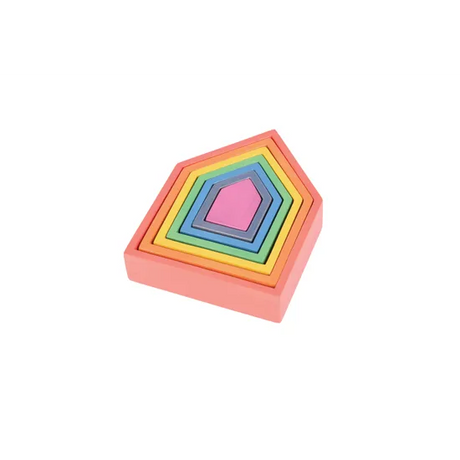 Rainbow Architect Houses 7 Pieces - Modern Teaching Aids NZ