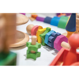 Rainbow Wooden Shape Twister - Modern Teaching Aids NZ