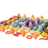 Colourful Wooden Treasures Set - 168 pieces - Modern Teaching Aids NZ