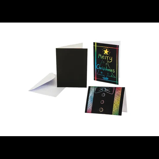 Creatistics Scratch Art Greeting Cards- Pack of 20 - Modern Teaching Aids NZ