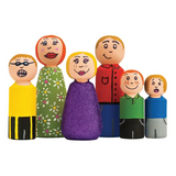 Wooden Family - Set of 6 - Modern Teaching Aids NZ