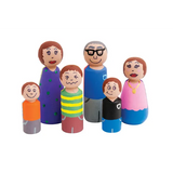 Wooden Family - Set of 6 - Modern Teaching Aids NZ