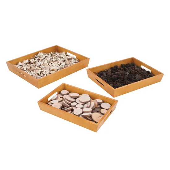 Nesting Wooden Trays - Set of 3 - Modern Teaching Aids NZ