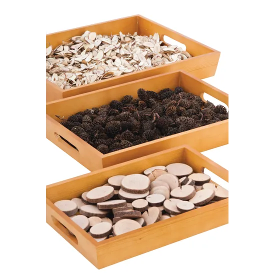 Nesting Wooden Trays - Set of 3 - Modern Teaching Aids NZ