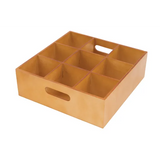 Wooden Sorting Tray - 9 holes - Modern Teaching Aids NZ