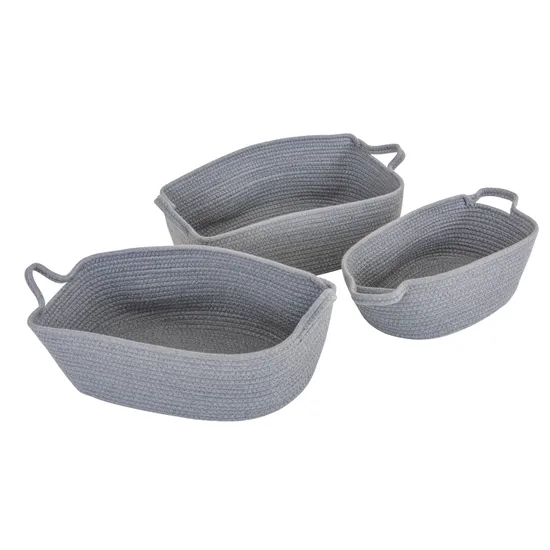 MTA Spaces Large Woven Cotton Baskets Set of 3 - Modern Teaching Aids NZ