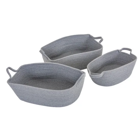 MTA Spaces Large Woven Cotton Baskets Set of 3 - Modern Teaching Aids NZ