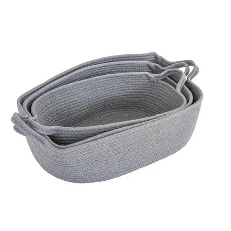 MTA Spaces Large Woven Cotton Baskets Set of 3 - Modern Teaching Aids NZ