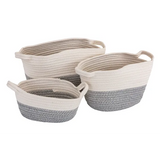 MTA Spaces - Woven Cotton Baskets - Set of 3 - Modern Teaching Aids NZ