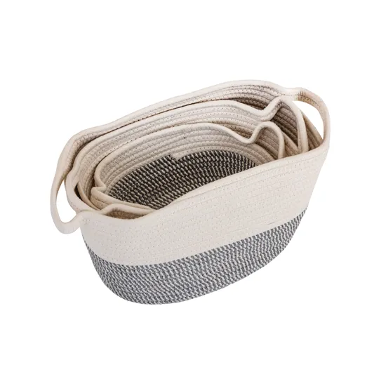 MTA Spaces - Woven Cotton Baskets - Set of 3 - Modern Teaching Aids NZ