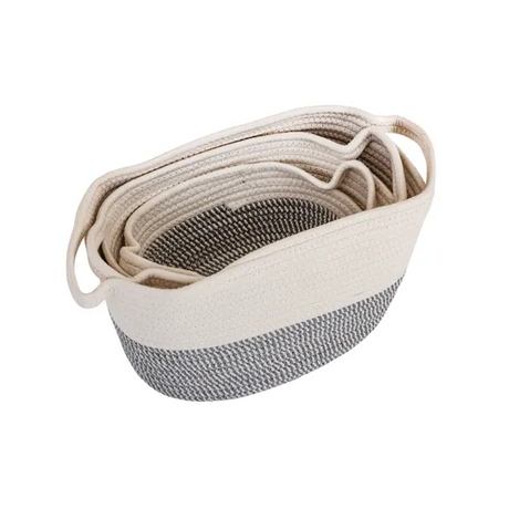 MTA Spaces - Woven Cotton Baskets - Set of 3 - Modern Teaching Aids NZ
