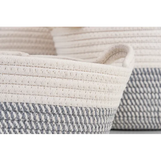 MTA Spaces - Woven Cotton Baskets - Set of 3 - Modern Teaching Aids NZ