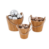 Wooden Buckets - Set of 3 - Modern Teaching Aids NZ