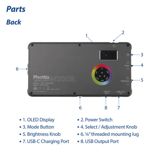 Phottix M200R RGB LED Light - Modern Teaching Aids NZ
