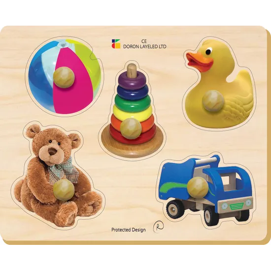 Toys Wooden Knob Puzzle 5 Pieces - Modern Teaching Aids NZ