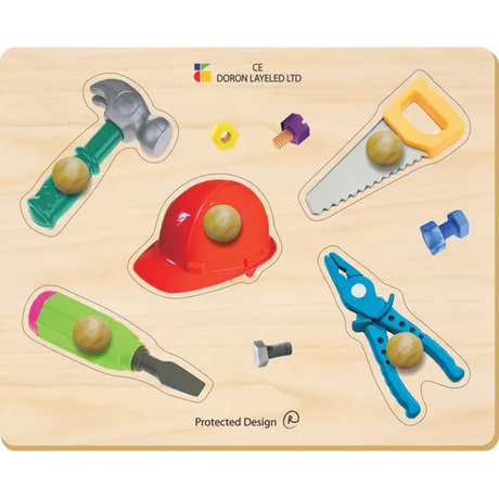 Tools Wooden Knob Puzzle 5 Pieces - Modern Teaching Aids NZ