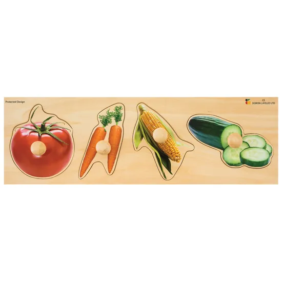 Vegetables Knob Puzzle 4 Piece - Modern Teaching Aids NZ