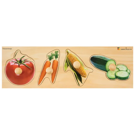 Vegetables Knob Puzzle 4 Piece - Modern Teaching Aids NZ