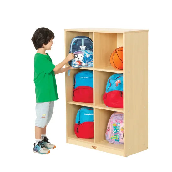Natural Spaces - Bag Locker - 6 Compartment - Modern Teaching Aids NZ
