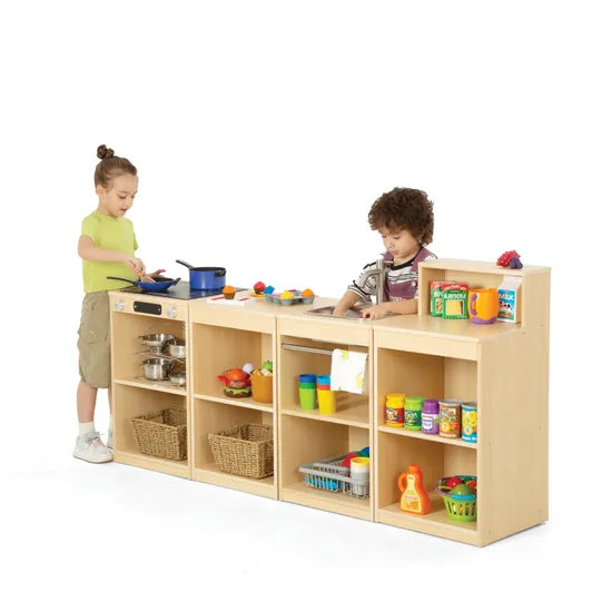 Natural Spaces Open Play Kitchen Set of 4 - Modern Teaching Aids NZ