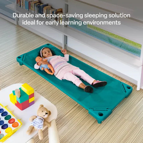 Childrens Sleeping Bed 56 X 140cm Teal Green - Modern Teaching Aids NZ