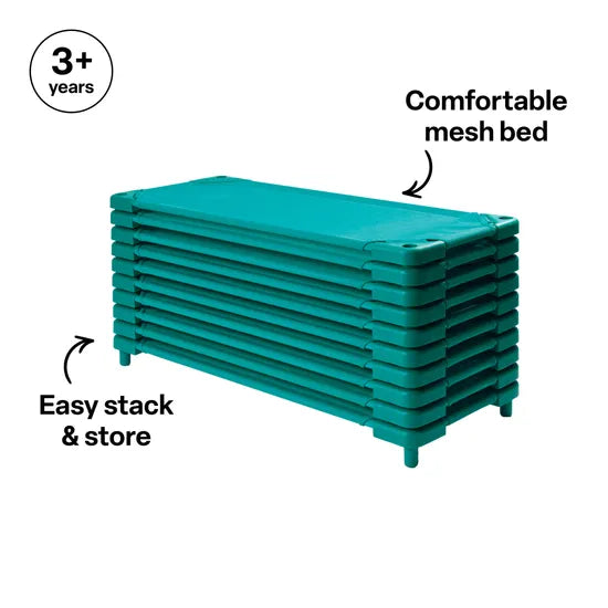 Childrens Sleeping Bed 56 X 140cm Teal Green - Modern Teaching Aids NZ