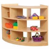 Natural Spaces - Open Back Triple Curved Shelf - Modern Teaching Aids NZ