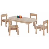 Harmony Education - Solid Timber Oval Table - 40 cm (H) - Modern Teaching Aids NZ
